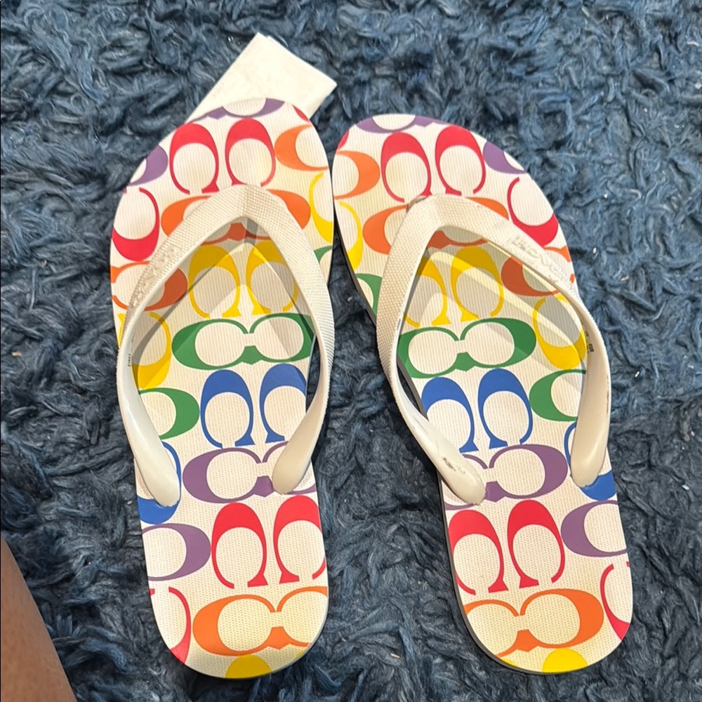 Coach Multicolor Flip Flops